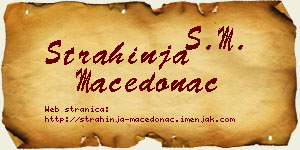 Strahinja Macedonac vizit kartica